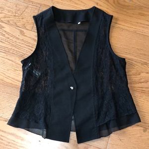 Black Lace Vest